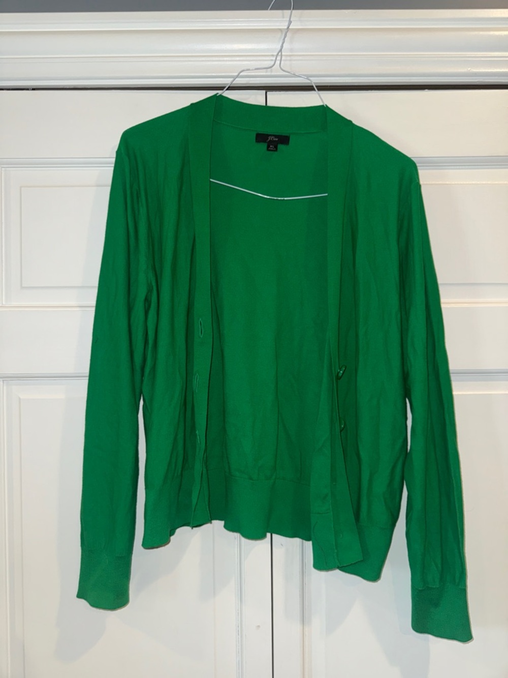 J. Crew Kelly Green Open-Front Cardigan